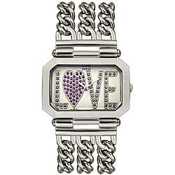 Guess Womens Crystal LOVE Dial Watch  