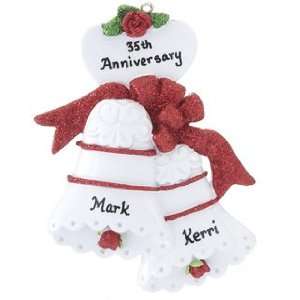  Personalized Anniversary Wedding Bells Christmas Ornament 