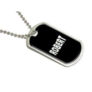 Robert   Name Military Dog Tag Luggage Keychain