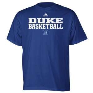  Duke Blue Devils Royal adidas Basketball Sideline T Shirt 