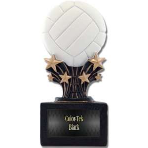  Shooting Star 6 Custom Volleyball Resin Trophies BLACK 