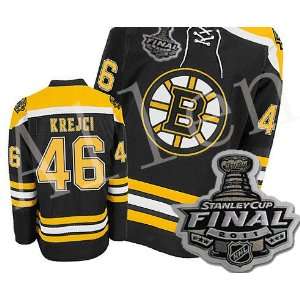  2012 New NHL Boston Bruins#46 Krejci Black/white/yellow 