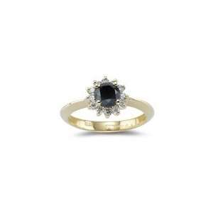 20 1.27 Cts Black & White Diamond Cluster Ring in 14K Yellow Gold 6 