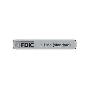 2837087B93 Vinyletter, Magnetic Radius Corner Nameplate with FDIC Logo 