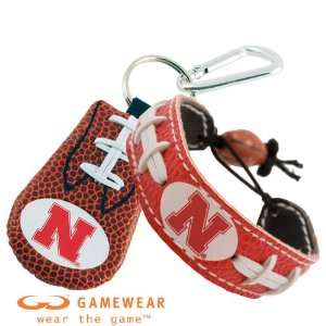  Nebraska Cornhuskers Team Color Football Bracelet and Nebraska 