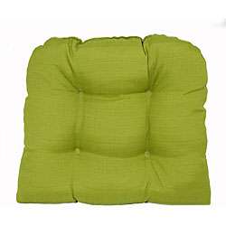 Solid Green Indoor/ Outdoor Dining Chair Pads (Set of 2)   