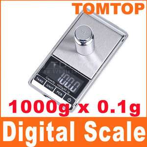 1000g x 0.1g LCD Mini Digital Jewelry Pocket GRAM Scale  