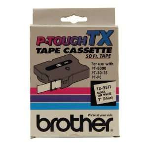   Black On White Tape 1/Pkg 50 Ft For Tx P Touch Pc/30/35/8000 Practical