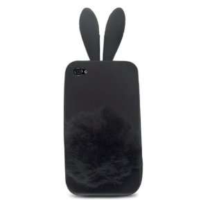  Bunny Design Soft Silicone Skin Gel Cover Case with Fur Tail Stand 