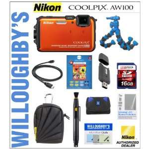 Nikon CoolPix AW100 16.0 MP Digital Camera with 5x Wide Angle Optical 