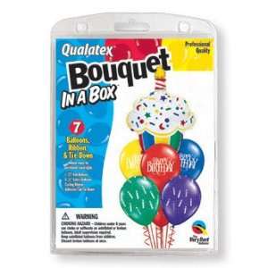  Bouquet in a Box   Balloon Bouquet BIRTHDAY CUPCAKE 