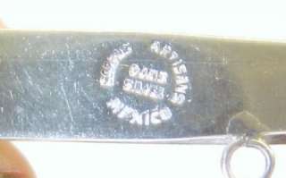 MEXICO Vintage Sterling Silver Initialed MRR Tie Clip  
