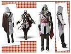 Assassins Creed 2 II Ezio white anime cosplay costume Express EMS