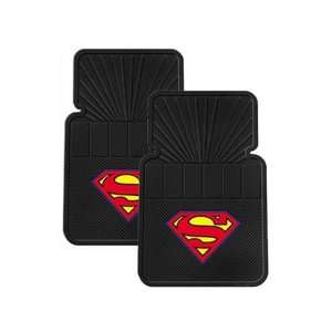  Front Rubber Floor Mats   Superman Classic Red and Yellow 