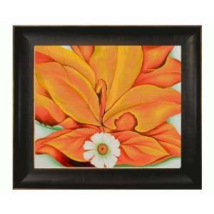  Oil Painting   OKeeffe Paintings Yellow Hickory Leaves with Daisy 