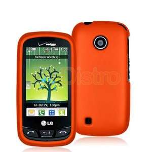Orange Rubberized Hard Case Cover for LG Cosmos Touch  