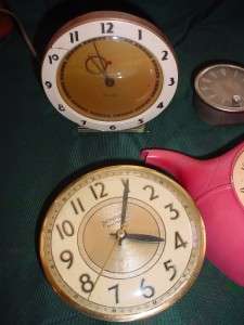 Up for auction is a nice set of clocks. The names of the clocks 