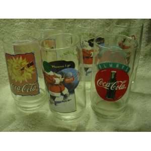  Set of Six Coca Cola 16 oz Vintage Glasses Everything 
