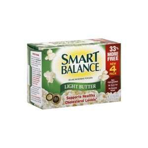 Smart Balance Microwave Popcorn, Deluxe, Light Butter, 12 oz, (pack of 