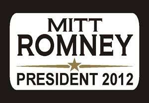 Mitt Romney President 2012 Decal Sticker 2.5x4 #1  