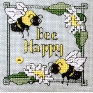    Bee Happy (w/charms)   Cross Stitch Pattern Arts, Crafts & Sewing