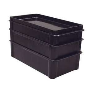  Made in USA 23 3/8 X 12 X 3 1/8blk Esd Stacking Box