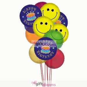  Smiley balloons wishing you happy birthday