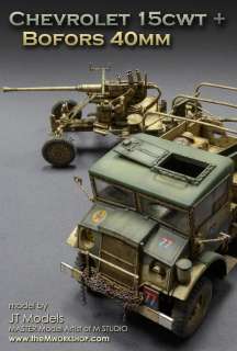 STUDIO Built 1/35 WWII BRITISH CHEVROLET 15CWT and BOFORS 40mm by 