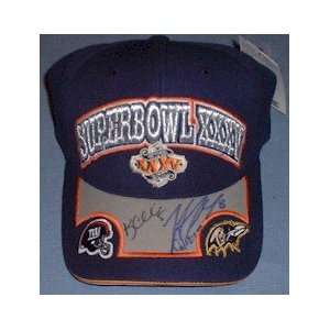  Kerry Collins/Trent Dilfer Autographed Super Bowl 35 Cap 