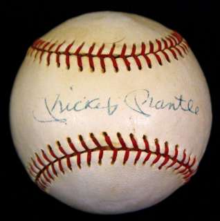 MICKEY MANTLE SIGNED AUTOGRAPHED VINTAGE BASEBALL BALL PSA/DNA  