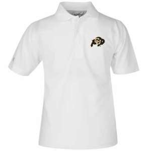 Colorado YOUTH Unisex Pique Polo Shirt (White)  Sports 