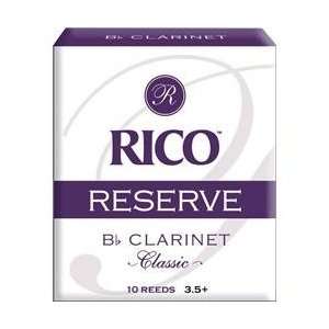   Rico Reserve Classic Bb Clarinet Reeds Strength 3.5+ 
