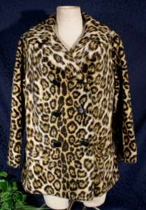 Vintage 60s Faux Leopard RUSSELL TAYLOR MakofF Jacket L  