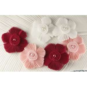    Pleated Fabric Flower Embellishments   Eve Arts, Crafts & Sewing