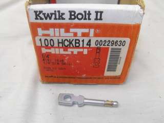 HILTI KWIK BOLT II 100 HCKB14 50 PCS 1/4  