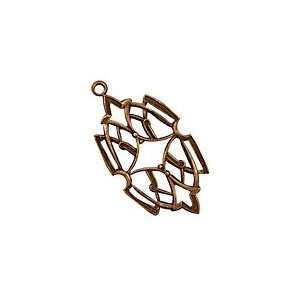  Stampt Antique Copper (plated) Stained Glass Filigree Drop 