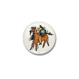   Horse Rider Art Mini Button by  Patio, Lawn & Garden