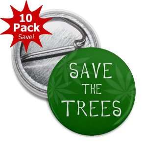   Pot Leaf 10 Pack of 1 inch Mini Pinback Button Badges 