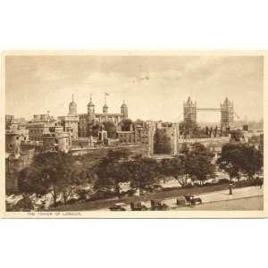  1920s Vintage Postcard The Tower of London   London 