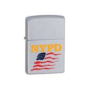  Zippo NYPD Flag  Satin Chrome