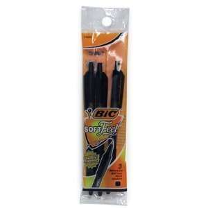  Bic Soft Feel Retractable Pens   3 Count (Pack of 24 