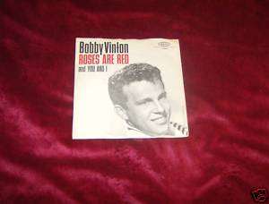 BOBBY VINTON ROSES ARE RED YOU AND I 45 RPM SINGLE  