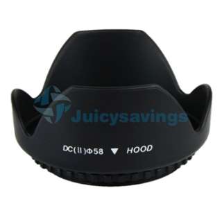 Fits SLR Camera / Digital Camera / Camcorder DV with a 58mm diameter 