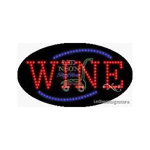   Wine LED Business Sign 15 Tall x 27 Wide x 1 Deep 