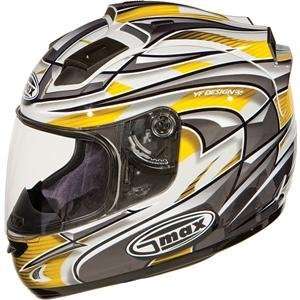  GMax GM68 MAX Helmet   2X Large/White/Yellow/Black 