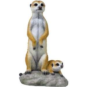  Meerkat and Baby Meerkat Sculpture
