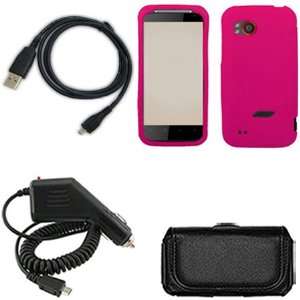 iFase Brand HTC Vigor ADR6425 Combo Solid Hot Pink Silicone Skin Case 