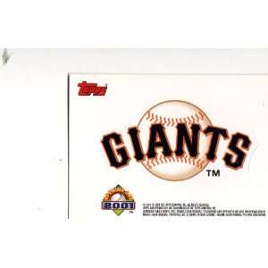   Topps Opening Day Sticker San Francisco Giants Sports Collectibles
