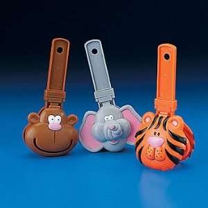 Safari Animal Clappers Party Favors Assorted (1 dz) [Toy]