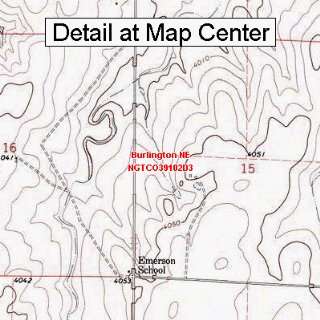 USGS Topographic Quadrangle Map   Burlington NE, Colorado (Folded 
